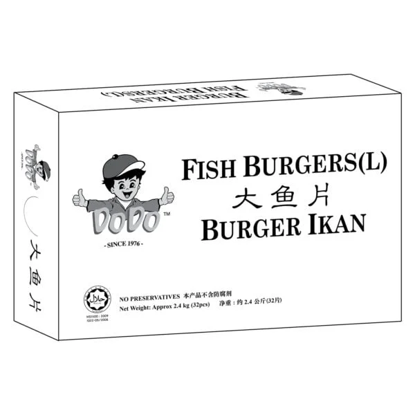 Dodo Fish Burgers Patties (L) (32pcs)
